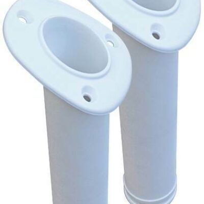 Angelrutenhalter Rutenhalter Angelhalter versenkbar 2er-Set weiß