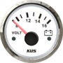 KUS Voltmeter weiß mit Edelstahllünette