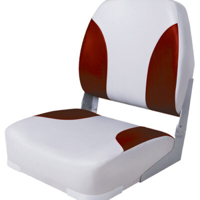 Gepolsteter Bootssitz “Split”, Farbe weiß/rot