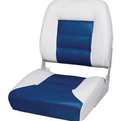 Gepolsteter Bootssitz “Miami”, Farbe weiß/blau