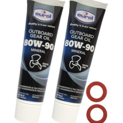 2x Eurol Außenborder Getriebeöl 80W90, 300ml Tube mit zwei Dichtungen für Yamaha
