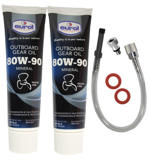 2x 300ml Eurol Getriebeöl 80W90 + Füllschlauch+Adapter+2 Dichtungen für Yamaha