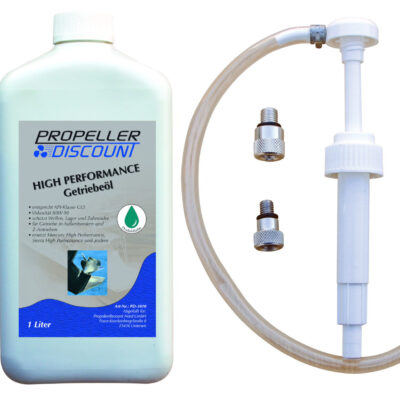 2 L High Performance Getriebeöl mit Pumpe + zwei Dichtungen für Alpha One Z-Antriebe