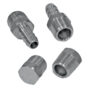 2 x Anschlussstück für 10-mm-Schlauchinnendurchmesser + 2 x Stopfen (3/8" NPT-Gewinde)