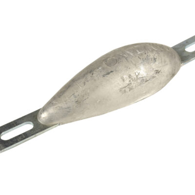 Aluminiumanode Tropfenform zur Montge am Rumpf, Gewicht 0,5 Kg