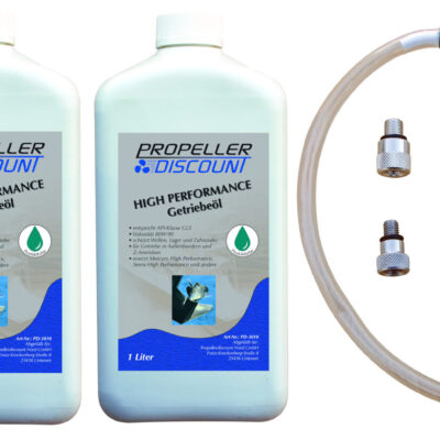 3 L High Performance Getriebeöl + 2 O-Ringe + Pumpe für Mercury Außenborder