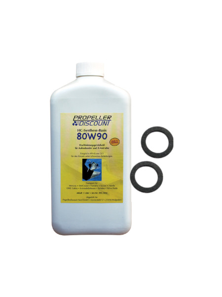 Getriebeöl 80W90 mit zwei Dichtungen für MerCruiser Bravo One