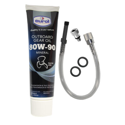300ml Eurol Getriebeöl 80W90 mit Dichtungen und Füllschlauch für Suzuki DF2.5 – DF30