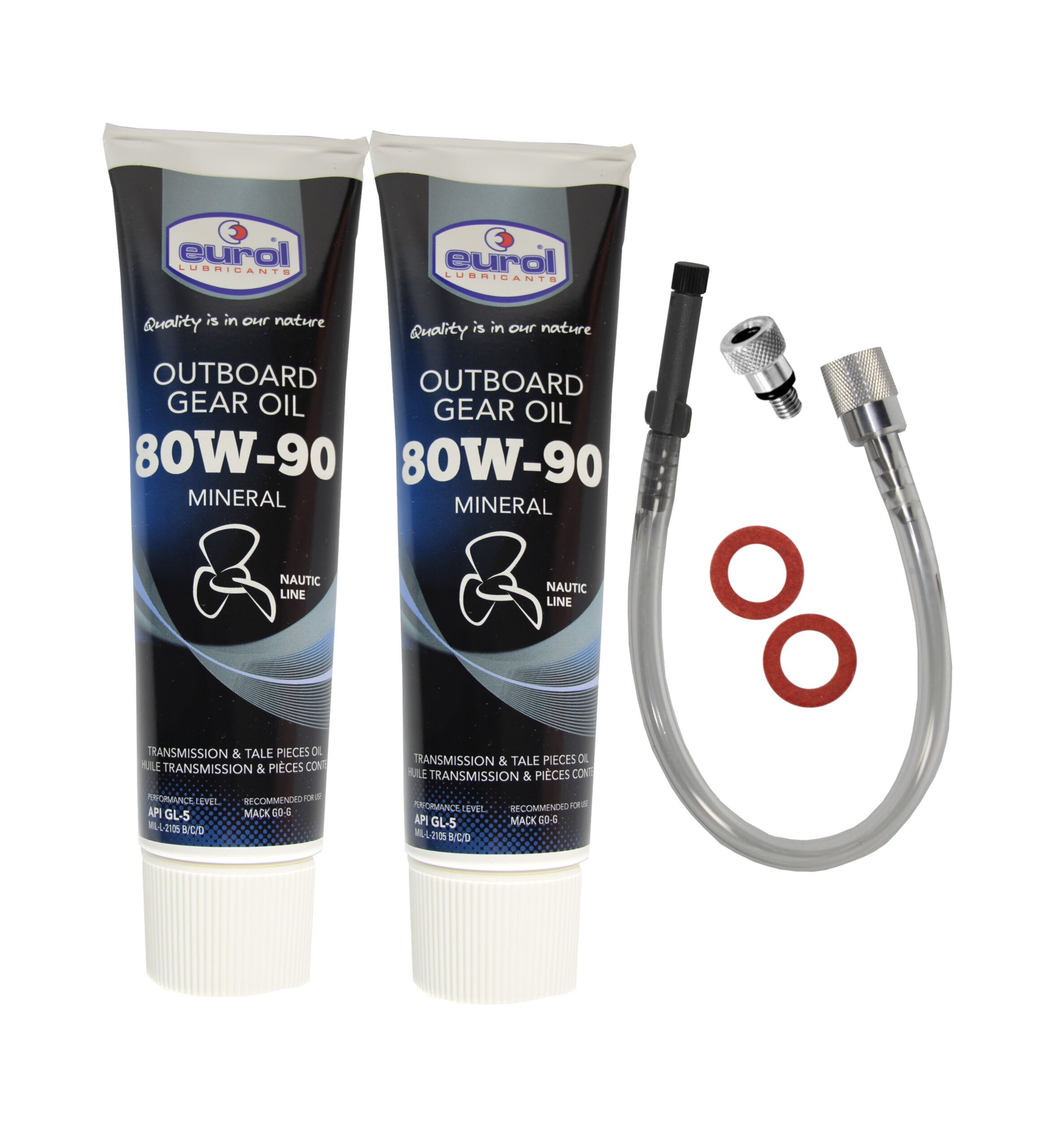 300ml Eurol Getriebeöl 80W90 + Füllschlauch +Adapter + 2 Dichtungen für Yamaha